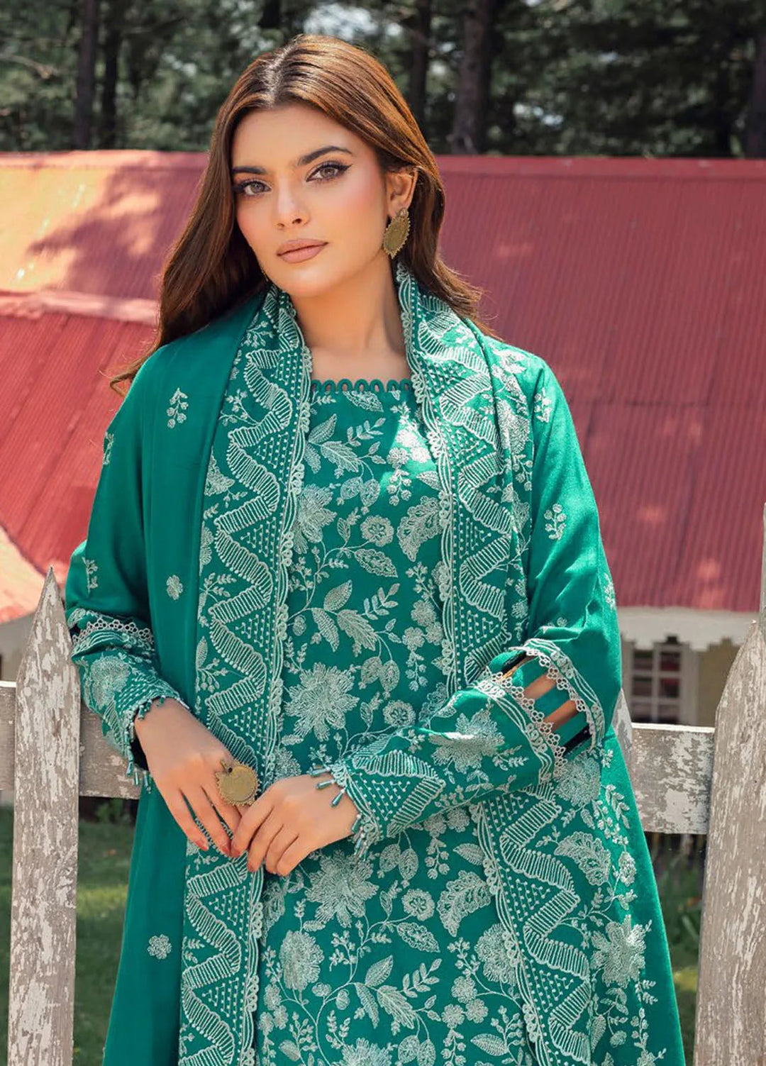Gul Ahmed Embroidered Acrylic Suits Unstitched 3 Piece GA24WU AP-42010 - Winter Collection