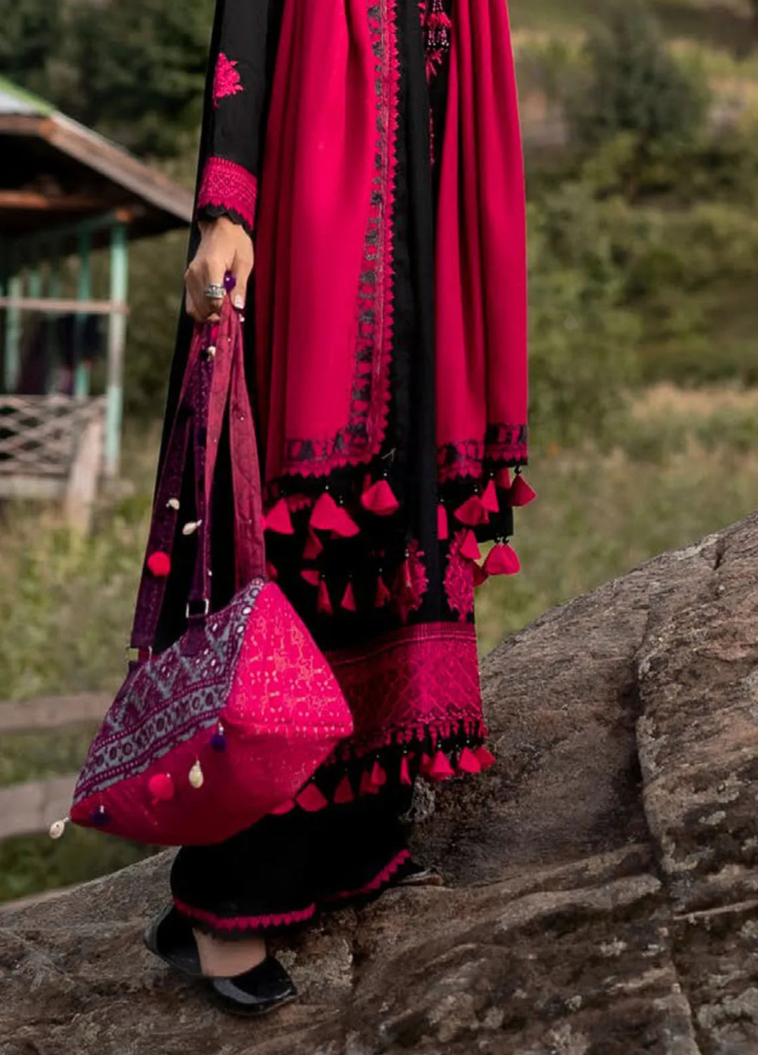 Gul Ahmed Embroidered Acrylic Suits Unstitched 3 Piece GA24WU AP-42016 - Winter Collection