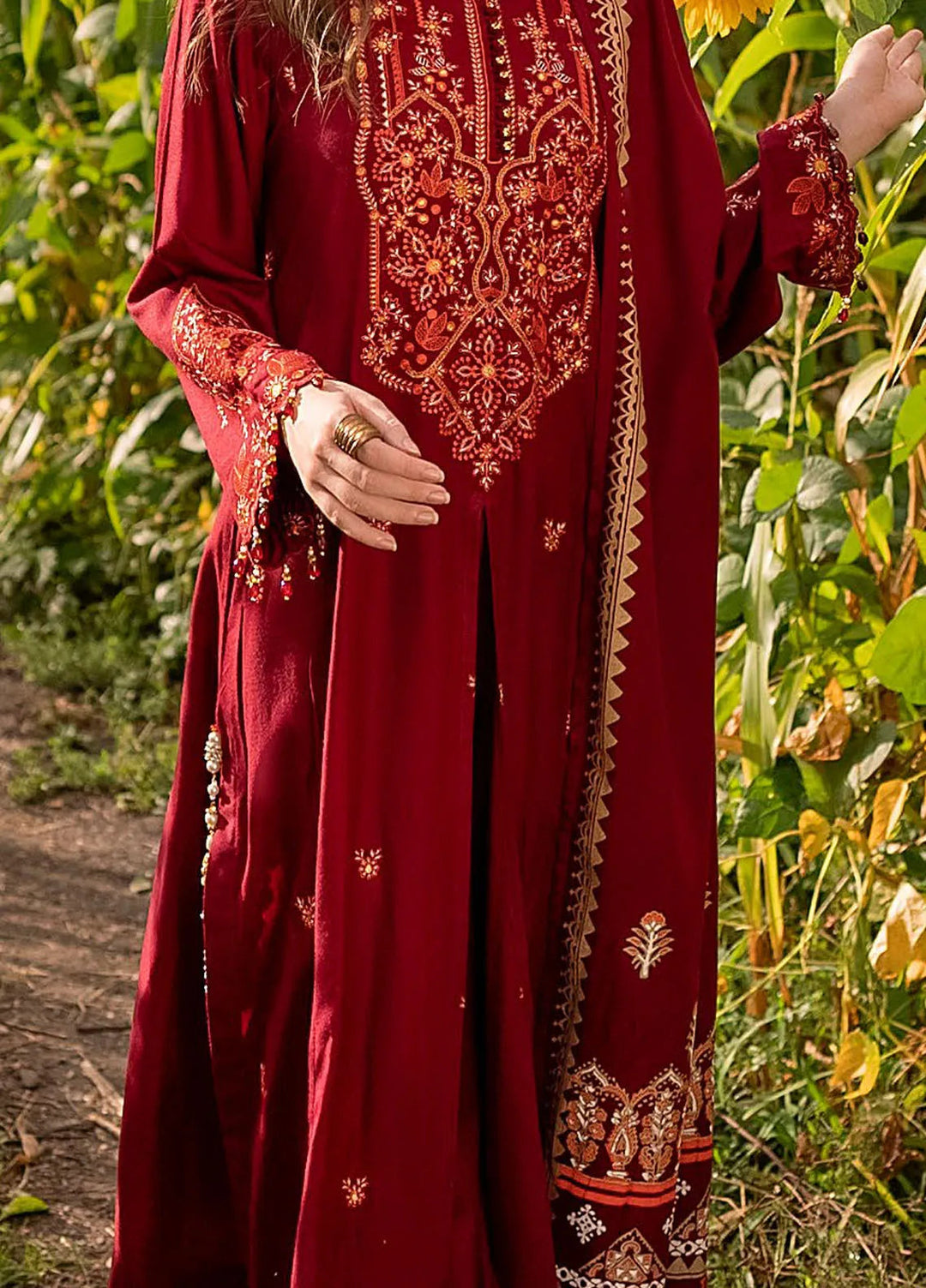 Gul Ahmed Embroidered Acrylic Suits Unstitched 3 Piece GA24WU AP-42043 - Winter Collection