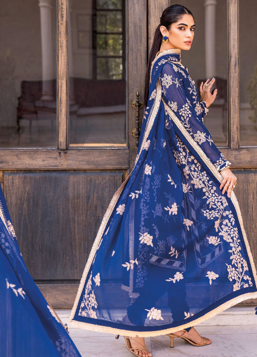 Gul Ahmed Embroidered Chiffon Suits Unstitched 3 Piece GA24LF FE-42002 - Festive Collection