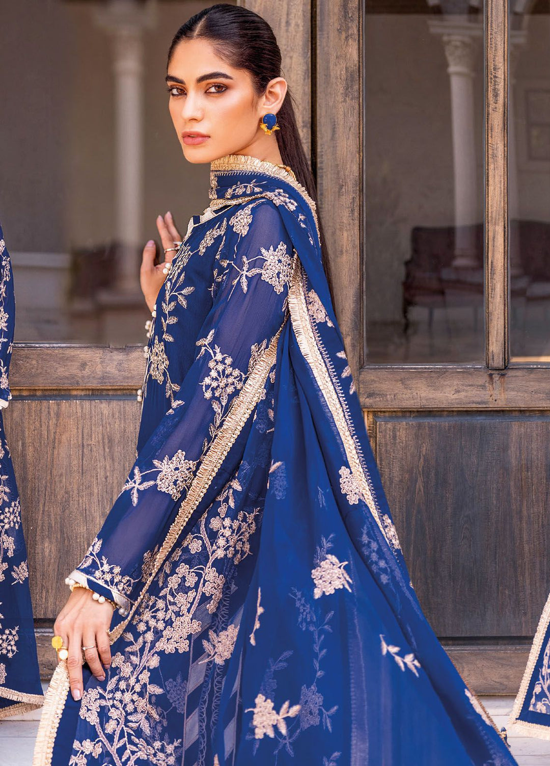 Gul Ahmed Embroidered Chiffon Suits Unstitched 3 Piece GA24LF FE-42002 - Festive Collection