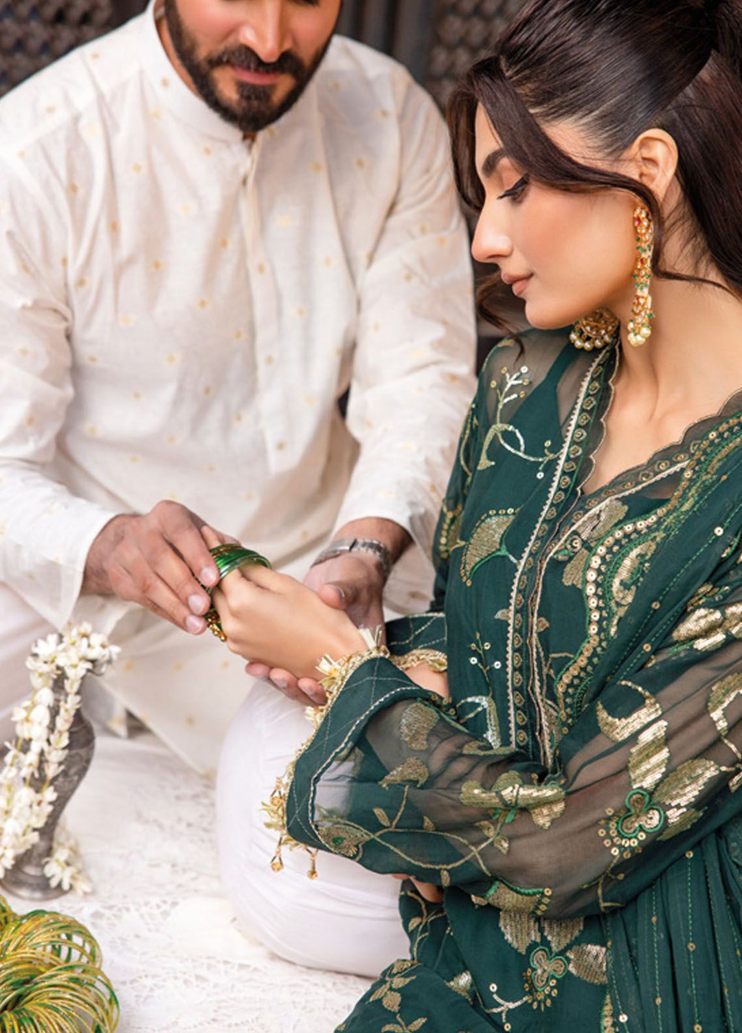 Gul Ahmed Embroidered Chiffon Suits Unstitched 3 Piece GA24LF FE-42003 - Festive Collection