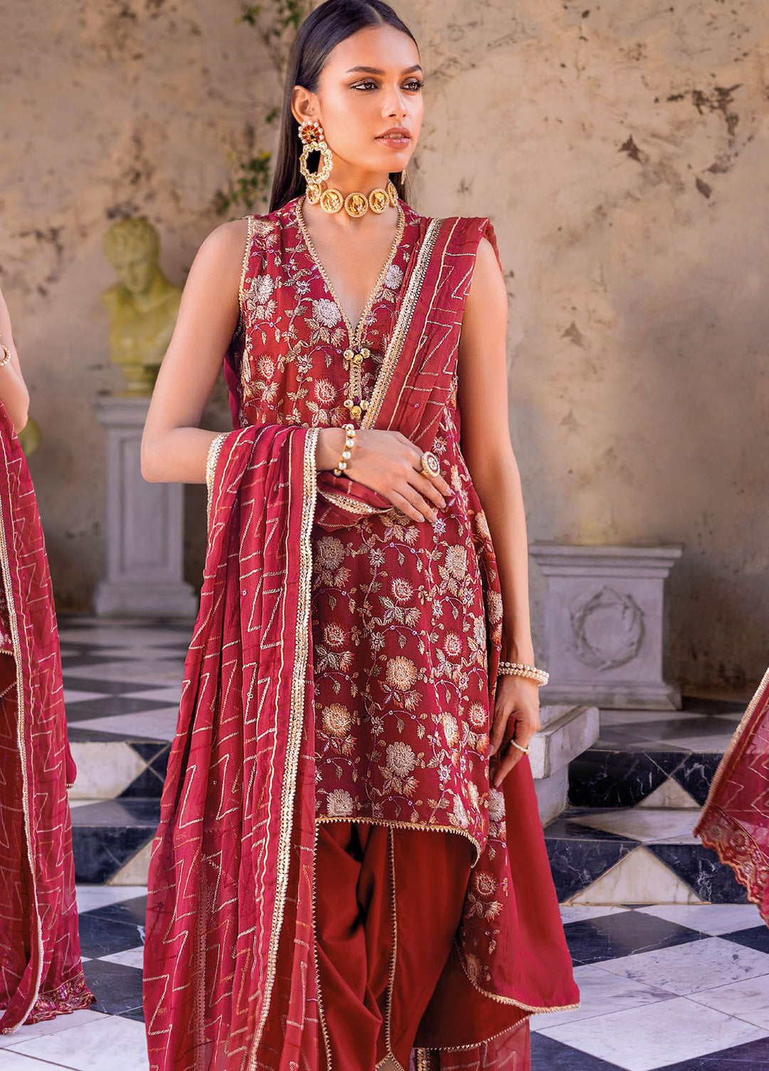 Gul Ahmed Embroidered Chiffon Suits Unstitched 3 Piece GA24LF FE-42035 - Festive Collection