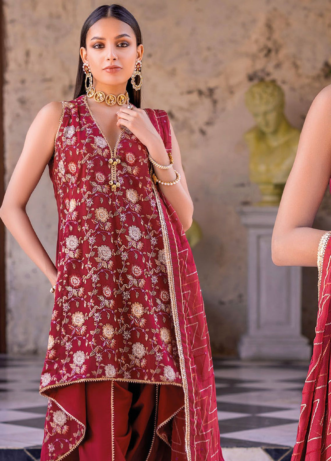 Gul Ahmed Embroidered Chiffon Suits Unstitched 3 Piece GA24LF FE-42035 - Festive Collection