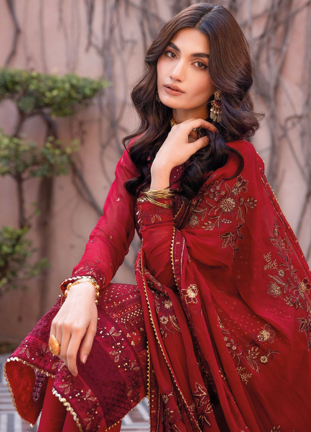 Gul Ahmed Embroidered Chiffon Suits Unstitched 3 Piece GA24LF FE-42036 - Festive Collection
