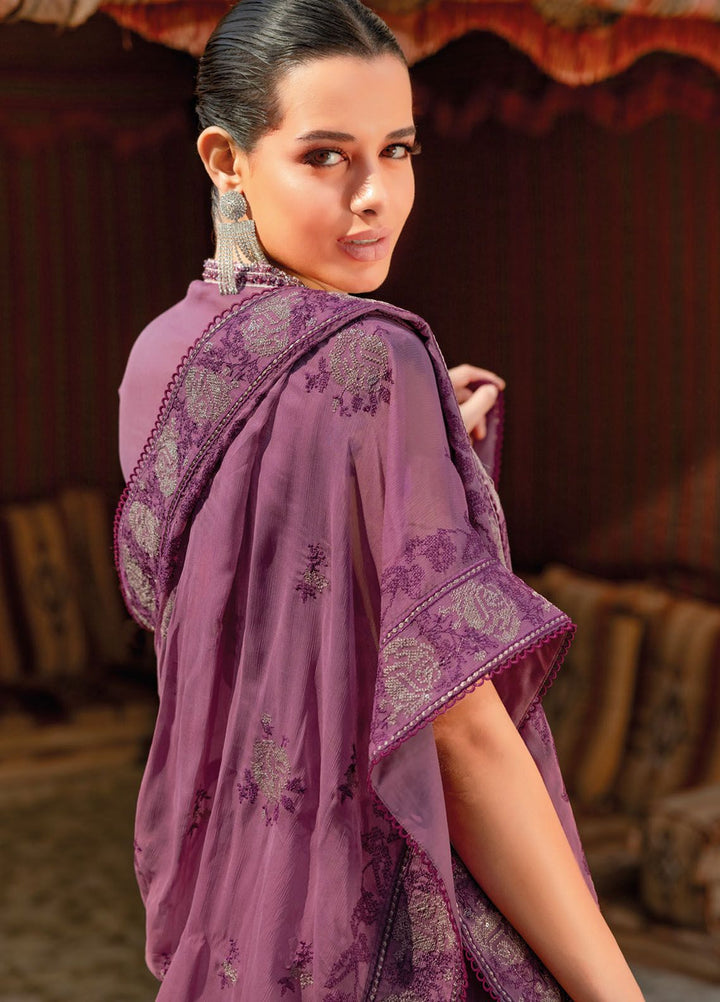 Gul Ahmed Embroidered Chiffon Suits Unstitched 3 Piece GA24LF FE-42037 - Festive Collection