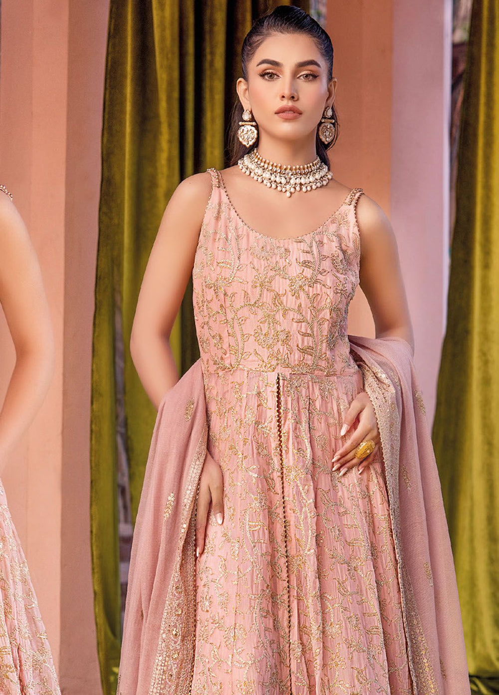 Gul Ahmed Embroidered Chiffon Suits Unstitched 3 Piece GA24LF FE-42081 - Festive Collection