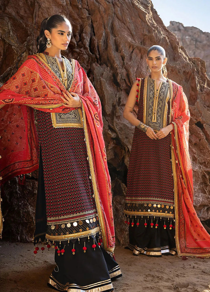 Gul Ahmed Embroidered Chiffon Suits Unstitched 3 Piece GA25CH BM-52017 - Summer Collection