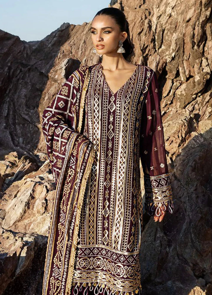 Gul Ahmed Embroidered Chiffon Suits Unstitched 3 Piece GA25CH BM-52023 - Summer Collection