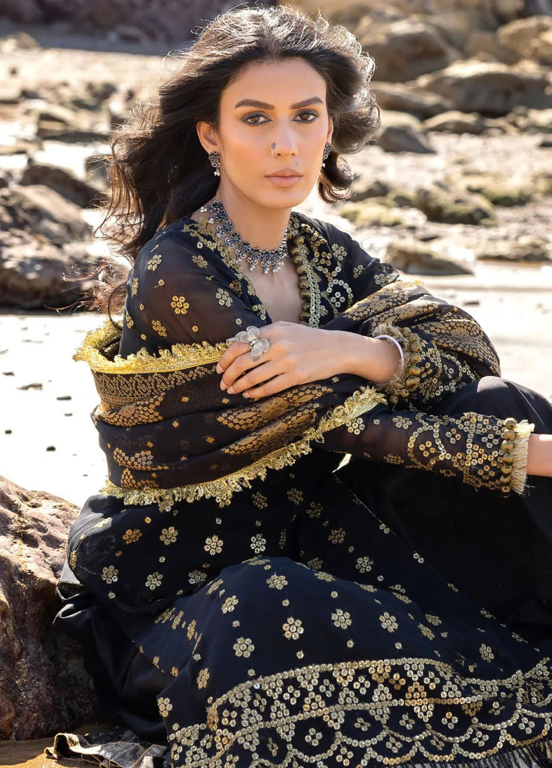 Gul Ahmed Embroidered Chiffon Suits Unstitched 3 Piece GA25CH PRW-42005 - Summer Collection