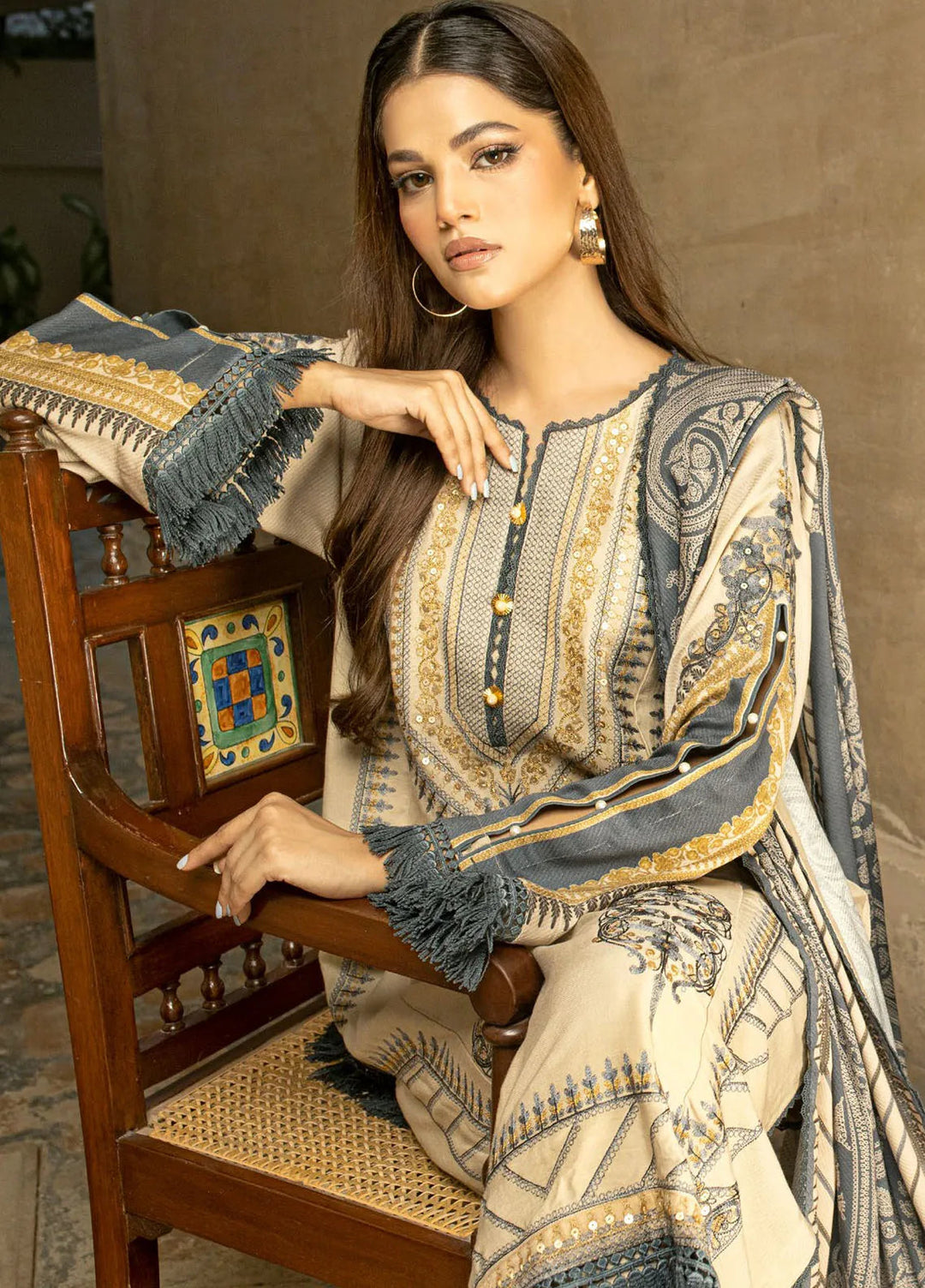 Gul Ahmed Embroidered Cotail Suits Unstitched 3 Piece GA24WU CV-32014 - Winter Collection