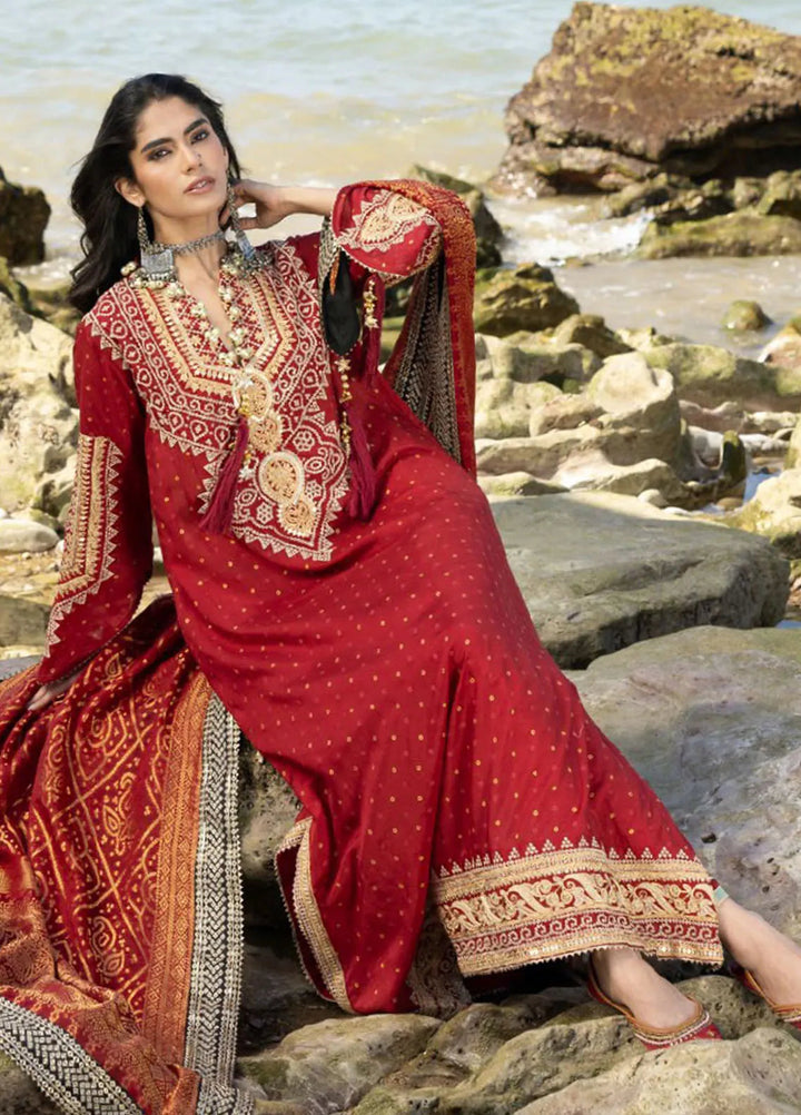 Gul Ahmed Embroidered Cotton Silk Suits Unstitched 3 Piece GA25CH PRW-42003 - Summer Collection