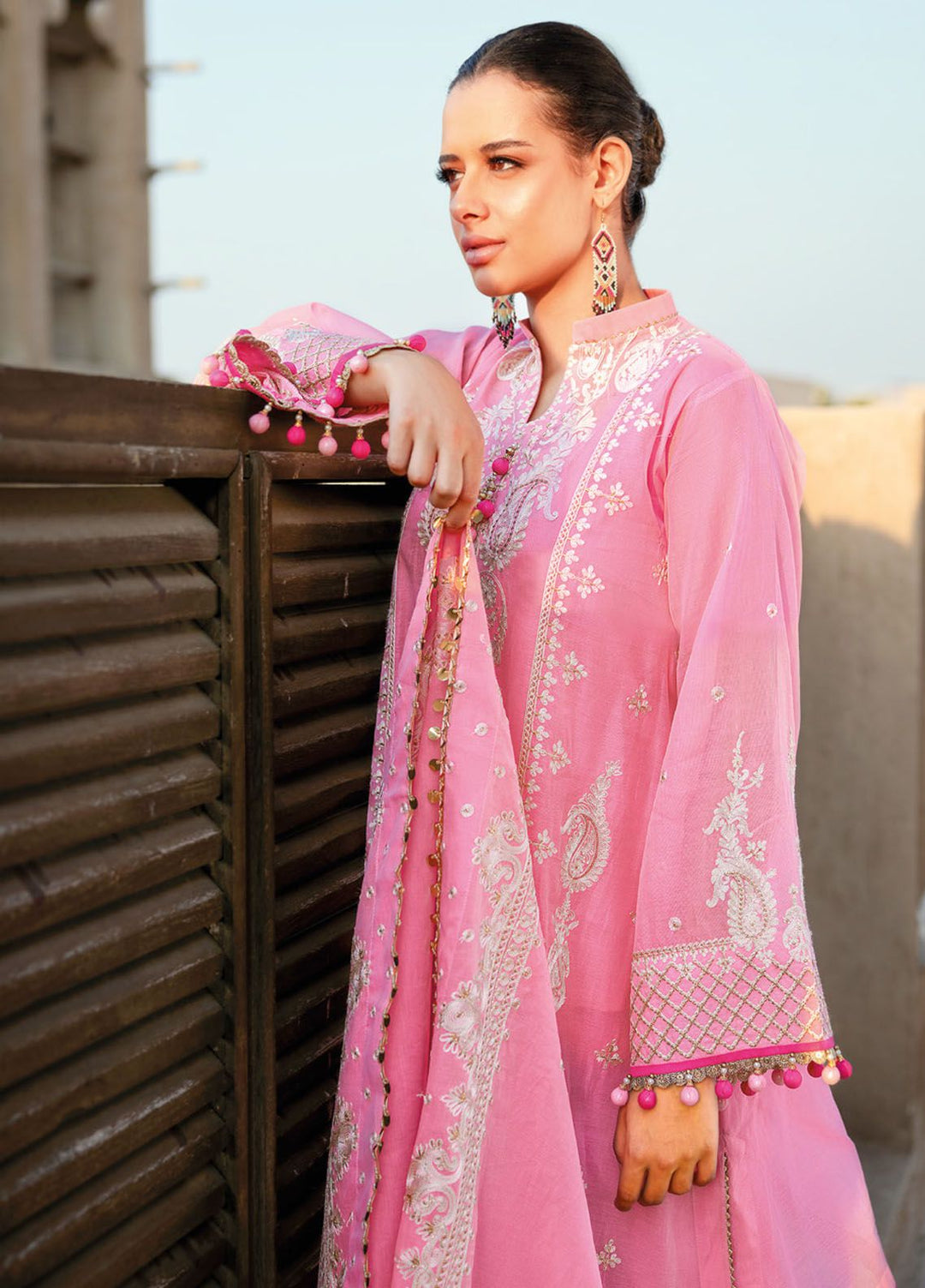 Gul Ahmed Embroidered Cotton Suits Unstitched 3 Piece GA24LF FE-42017 - Festive Collection