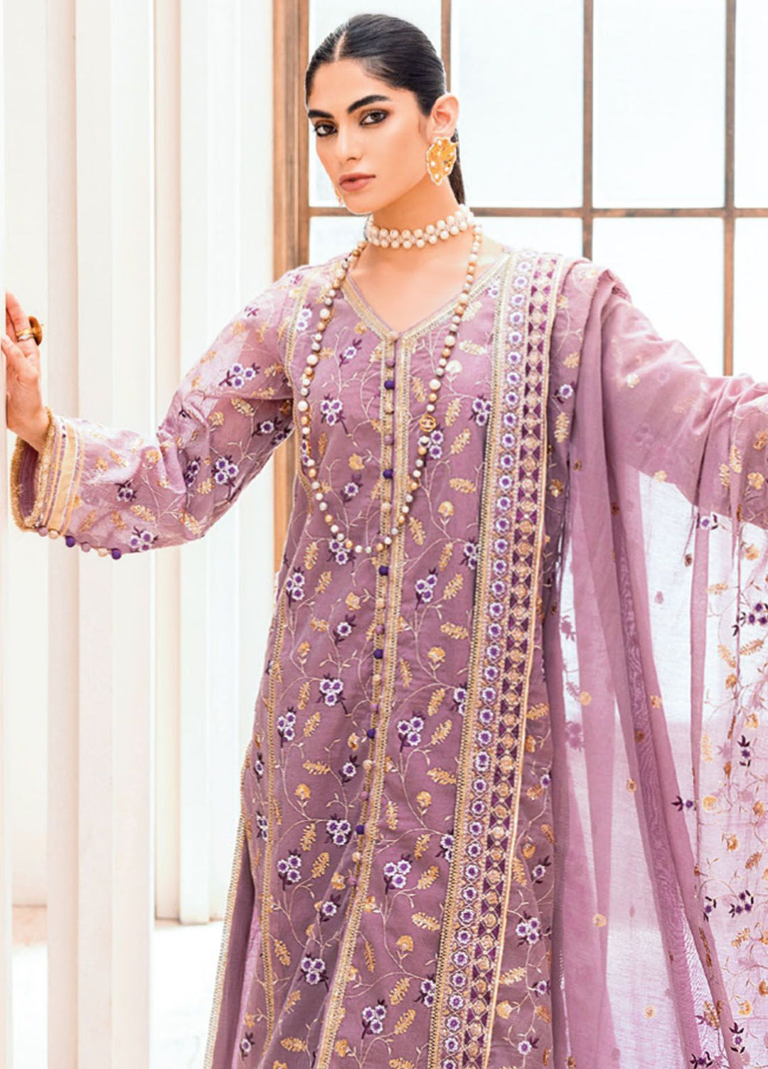Gul Ahmed Embroidered Cotton Suits Unstitched 3 Piece GA24LF FE-42070 - Festive Collection
