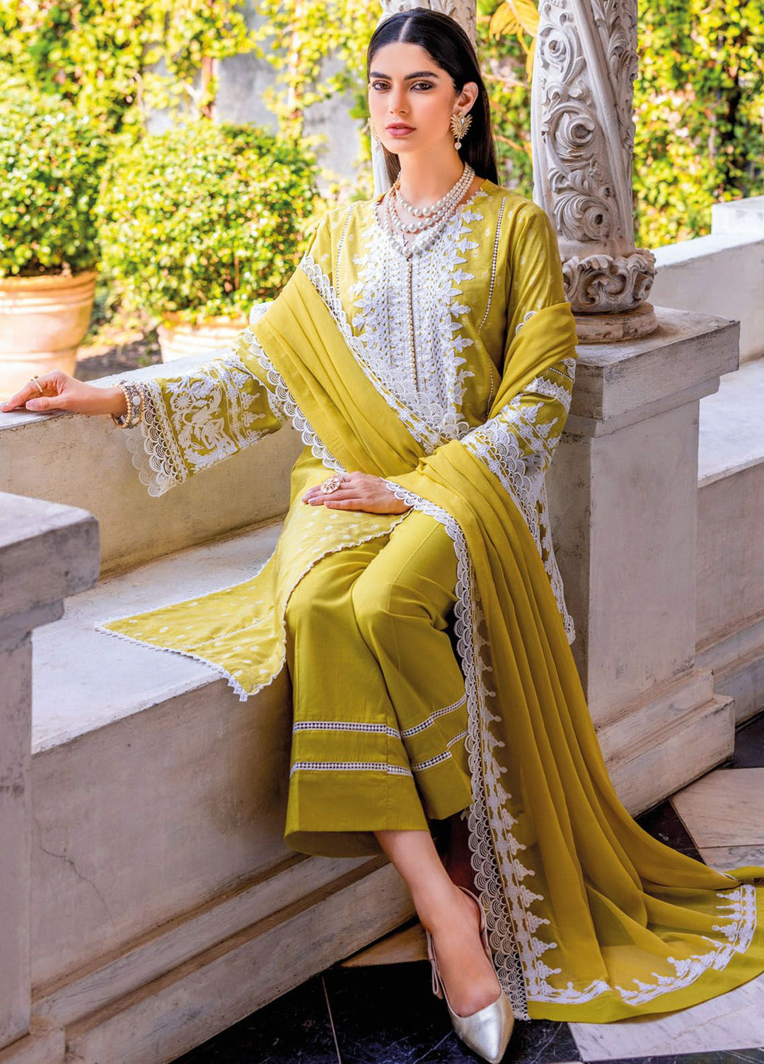 Gul Ahmed Embroidered Jacquard Suits Unstitched 3 Piece GA24LF FE-42018 - Festive Collection