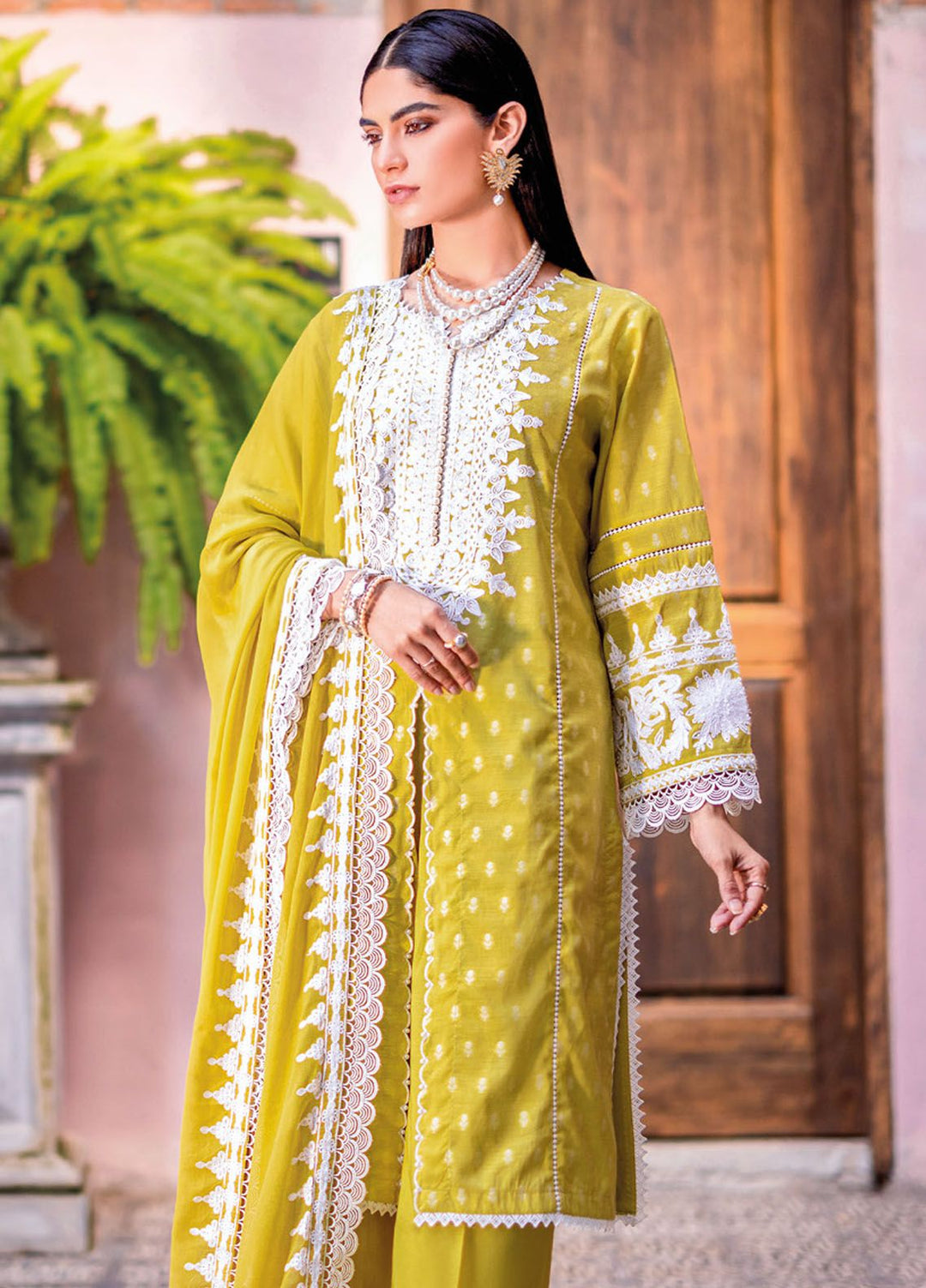 Gul Ahmed Embroidered Jacquard Suits Unstitched 3 Piece GA24LF FE-42018 - Festive Collection