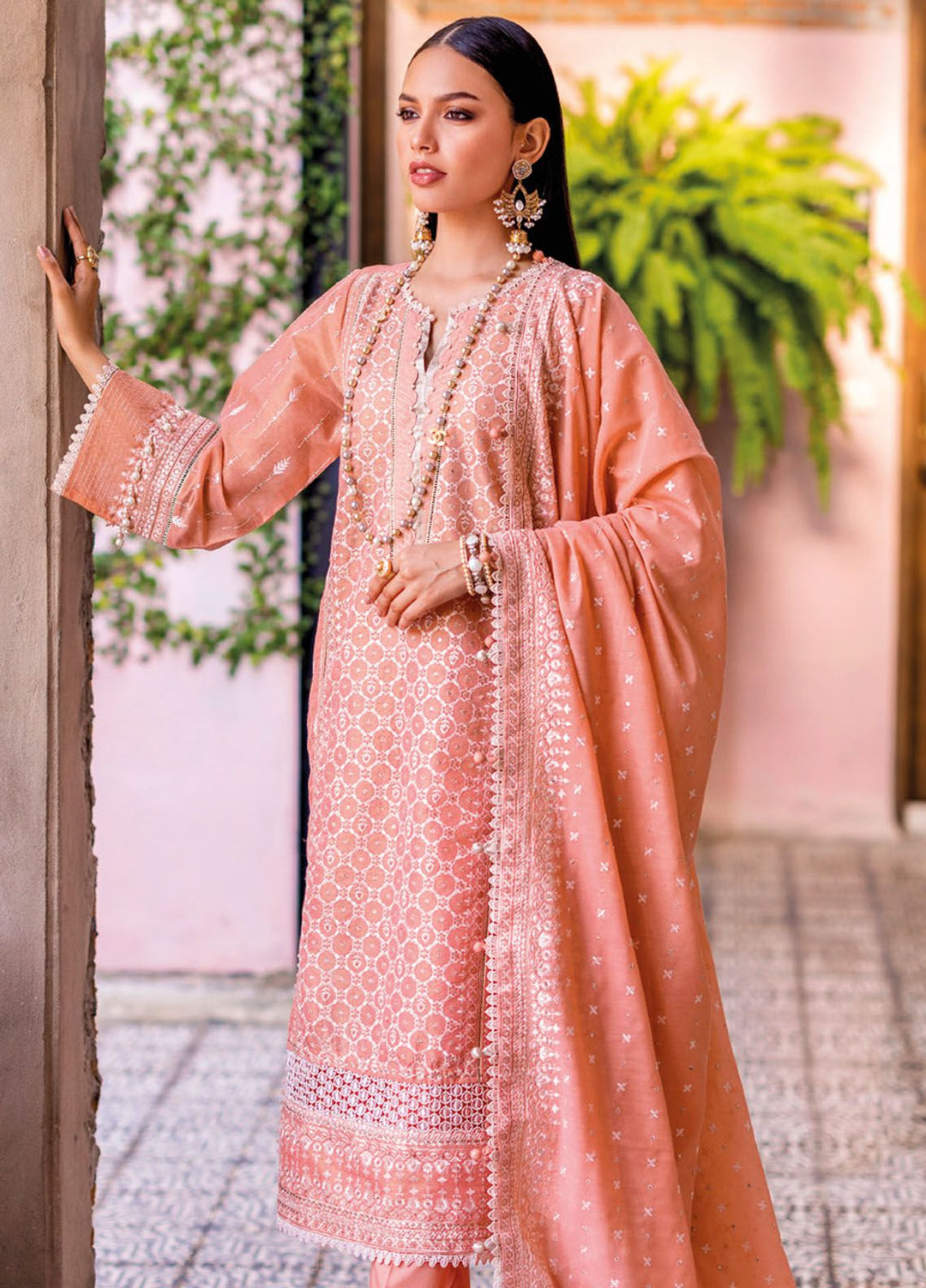 Gul Ahmed Embroidered Jacquard Suits Unstitched 3 Piece GA24LF FE-42040 - Festive Collection
