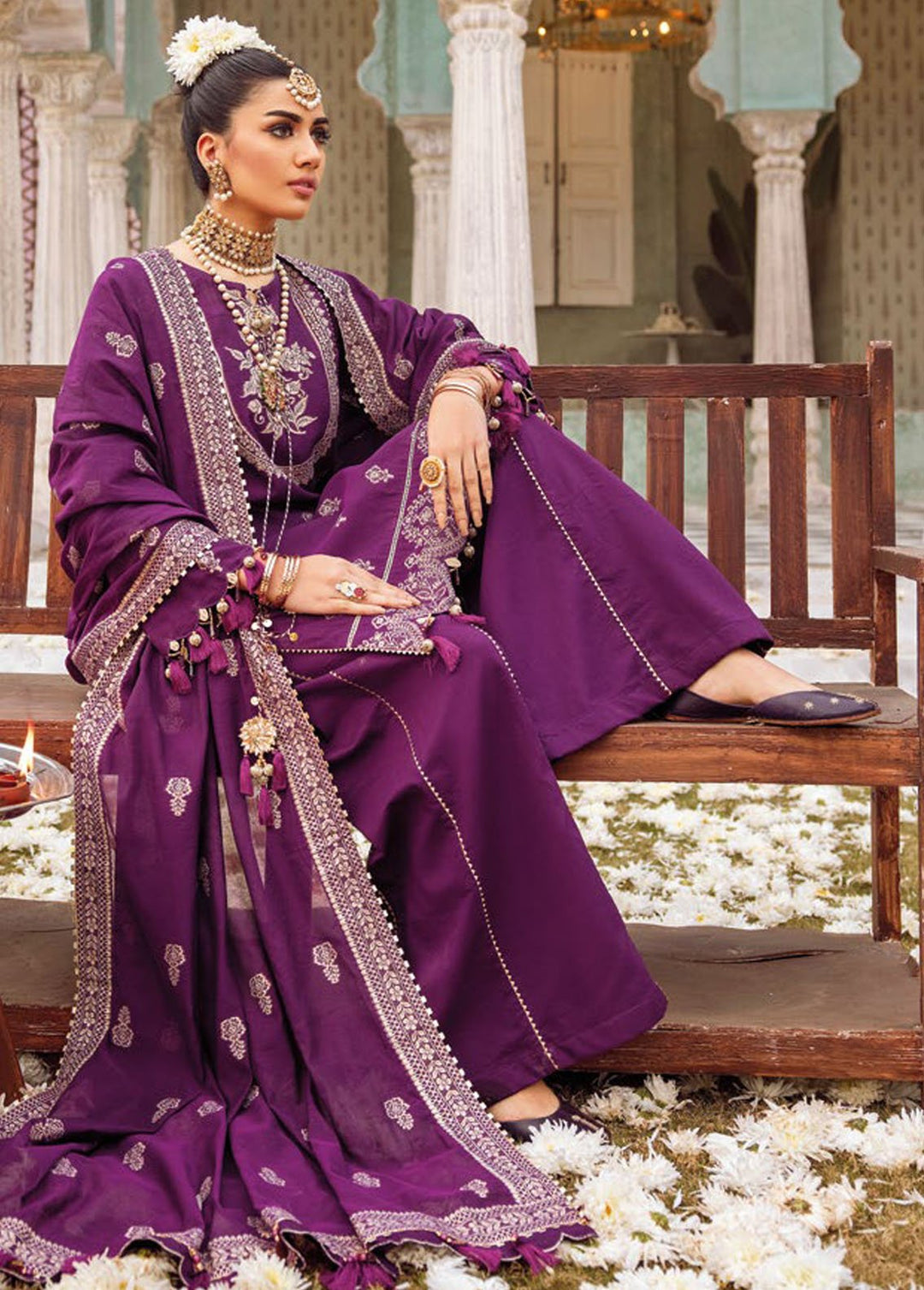 Gul Ahmed Embroidered Jacquard Suits Unstitched 3 Piece GA24PS JD 32028 - Summer Collection