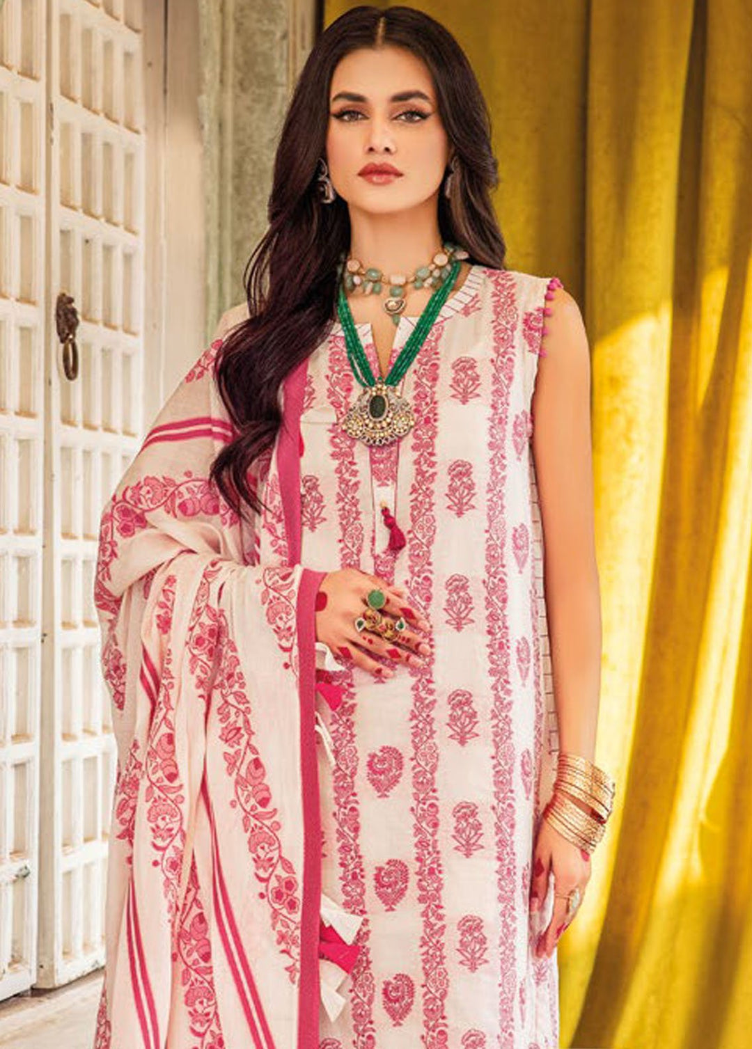 Gul Ahmed Embroidered Jacquard Suits Unstitched 3 Piece GA24PS JD 42001 - Summer Collection