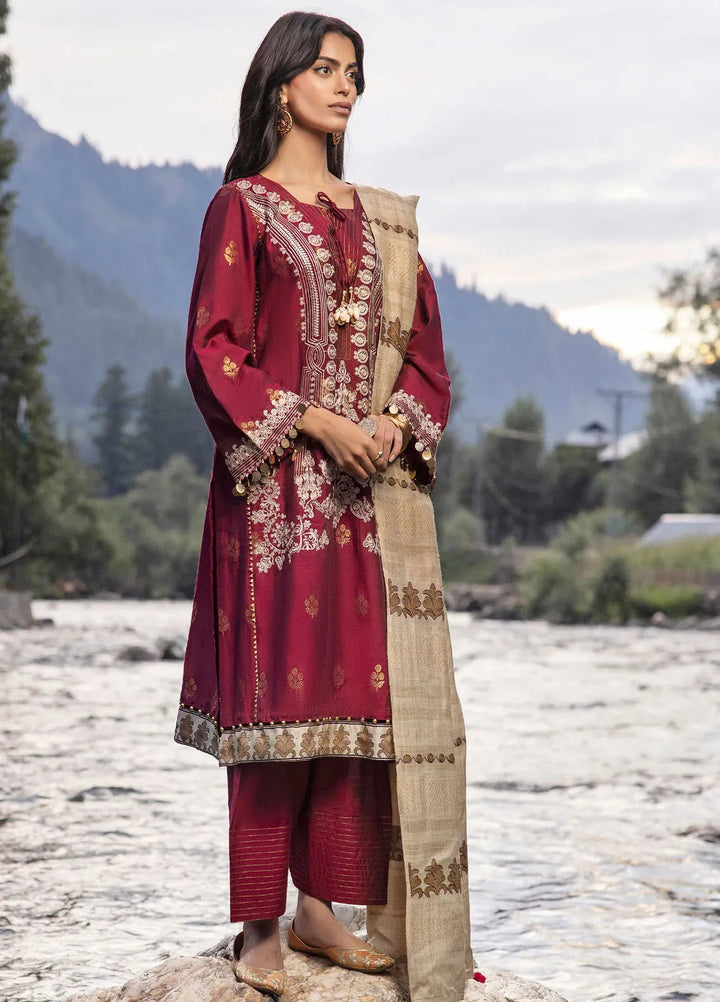 Gul Ahmed Embroidered Jacquard Suits Unstitched 3 Piece GA24WU AP-42019 - Winter Collection