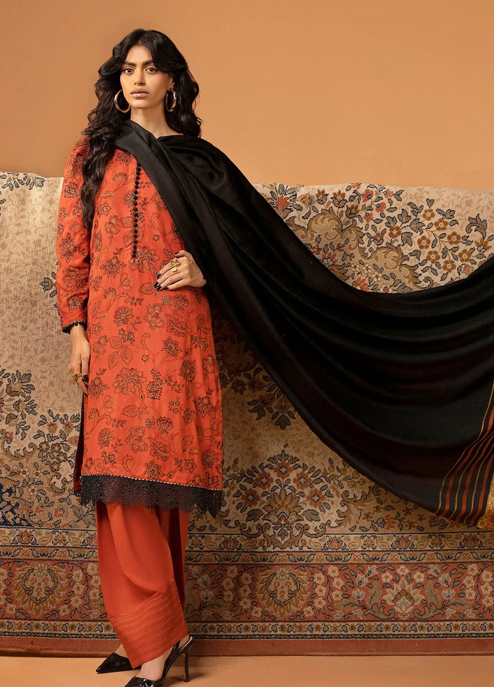 Gul Ahmed Embroidered Karandi Suits Unstitched 3 Piece GA24WU AP-42001 - Winter Collection