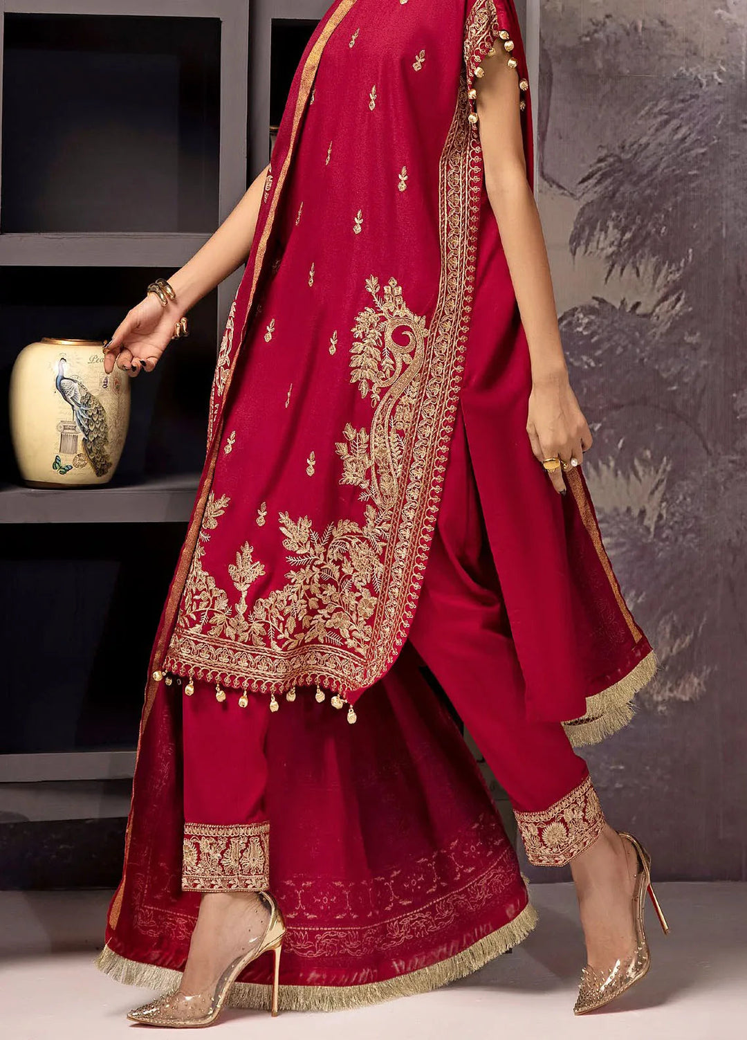 Gul Ahmed Embroidered Karandi Suits Unstitched 3 Piece GA24WU AP-42045 - Winter Collection