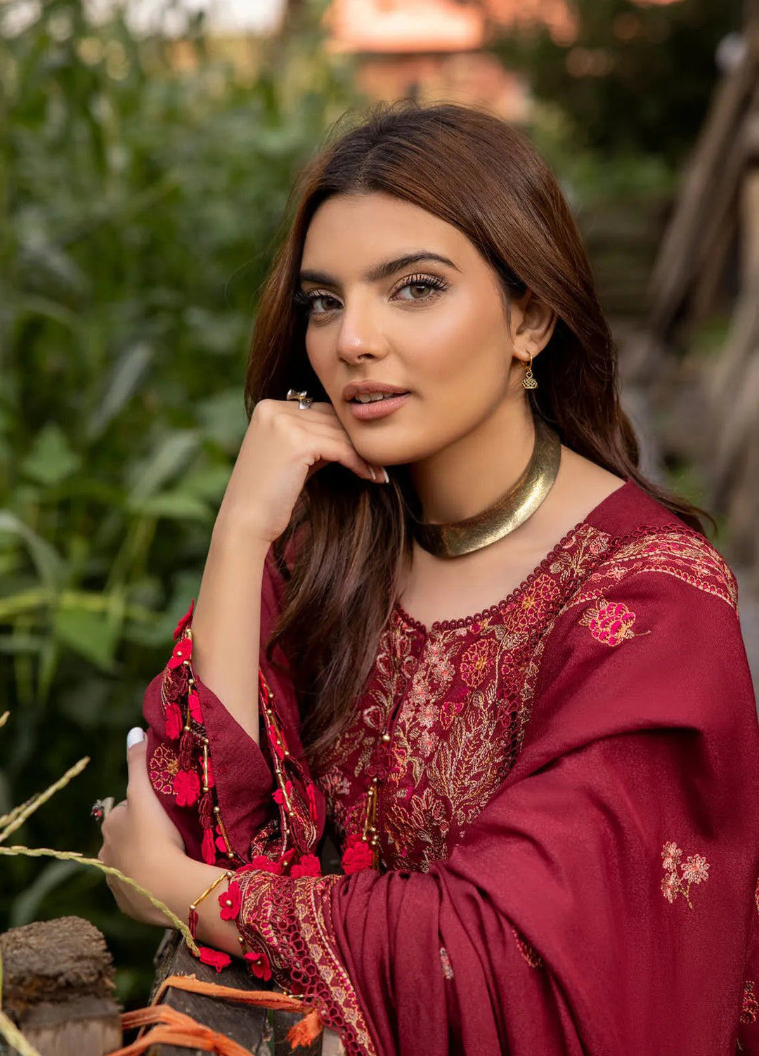 Gul Ahmed Embroidered Karandi Suits Unstitched 3 Piece GA24WU AY-42006 - Winter Collection