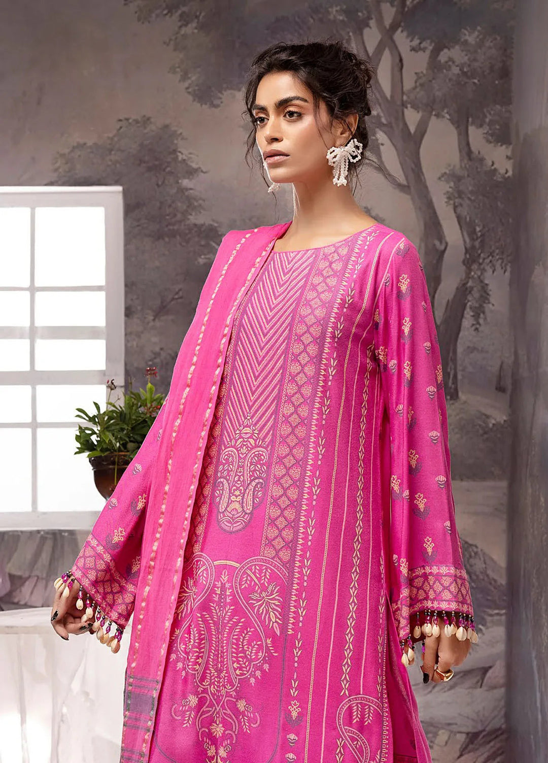 Gul Ahmed Embroidered Karandi Suits Unstitched 3 Piece GA24WU YD-42001 - Winter Collection