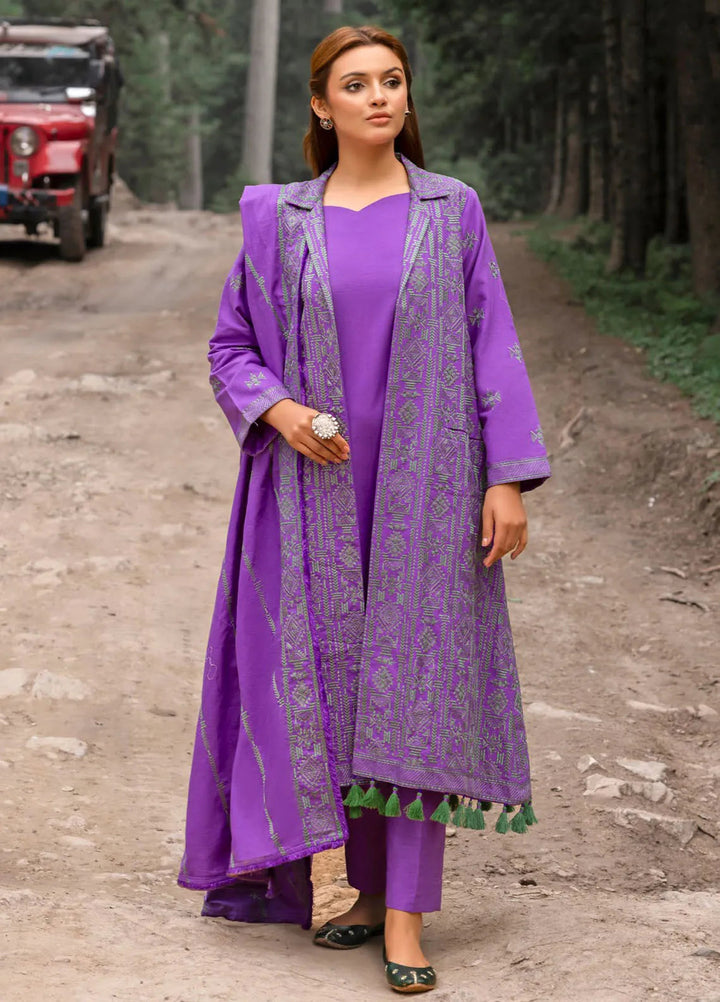 Gul Ahmed Embroidered Khaddar Suits Unstitched 3 Piece GA24UW K-42017 T - Winter Collection