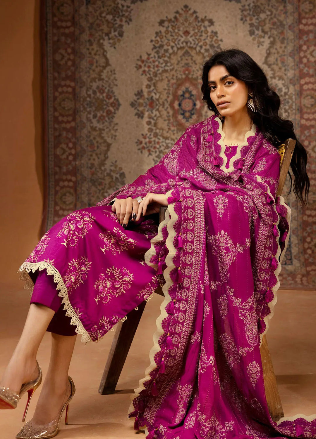 Gul Ahmed Embroidered Khaddar Suits Unstitched 3 Piece GA24WU CV-42010 - Winter Collection