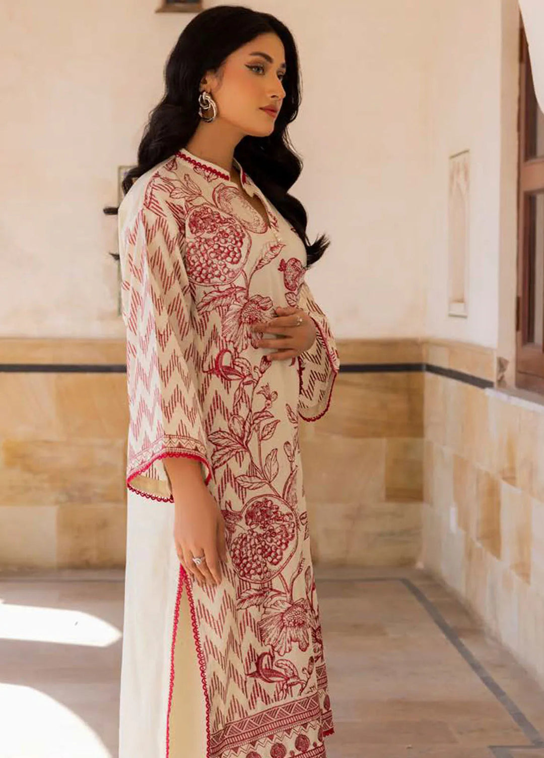 Gul Ahmed Embroidered Lawn Suits Unstitched 2 Piece GA24SU TL 42065 - Summer Collection