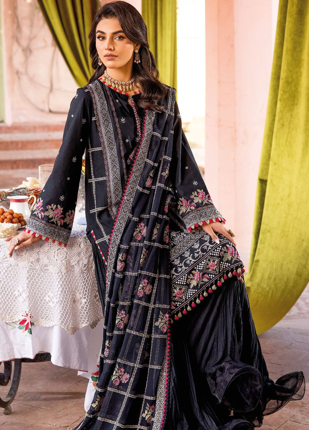 Gul Ahmed Embroidered Lawn Suits Unstitched 3 Piece GA24LF FE-42031 - Festive Collection