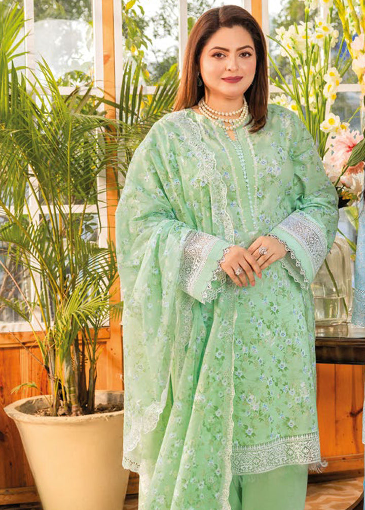 Gul Ahmed Embroidered Lawn Suits Unstitched 3 Piece GA24MT DN 42022 - Summer Collection