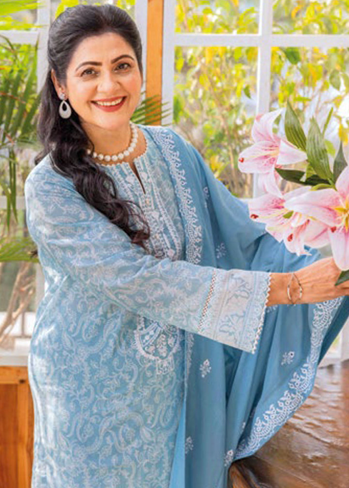 Gul Ahmed Embroidered Lawn Suits Unstitched 3 Piece GA24MT DN 42023 - Summer Collection