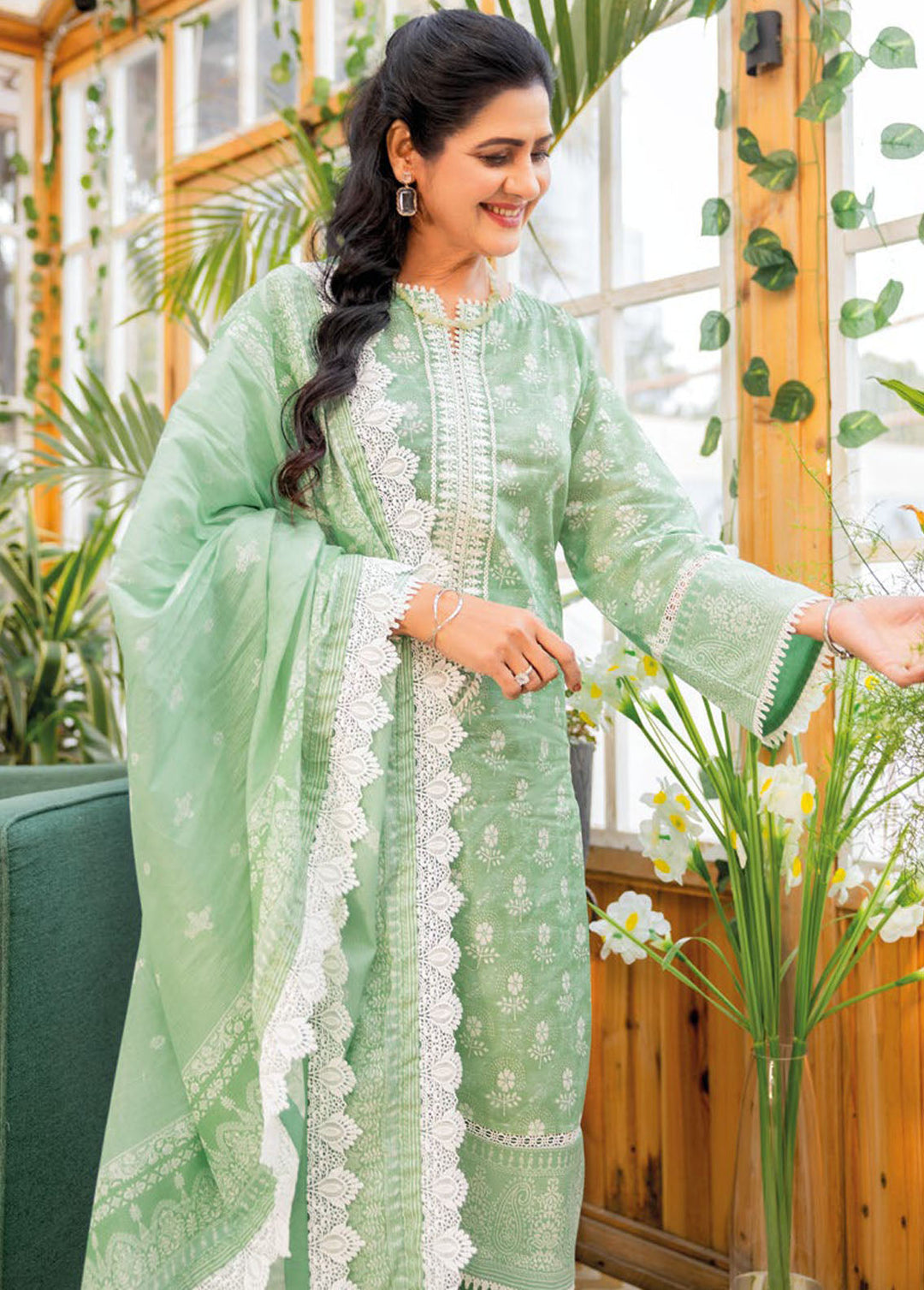 Gul Ahmed Embroidered Lawn Suits Unstitched 3 Piece GA24MT DN 42030 - Summer Collection