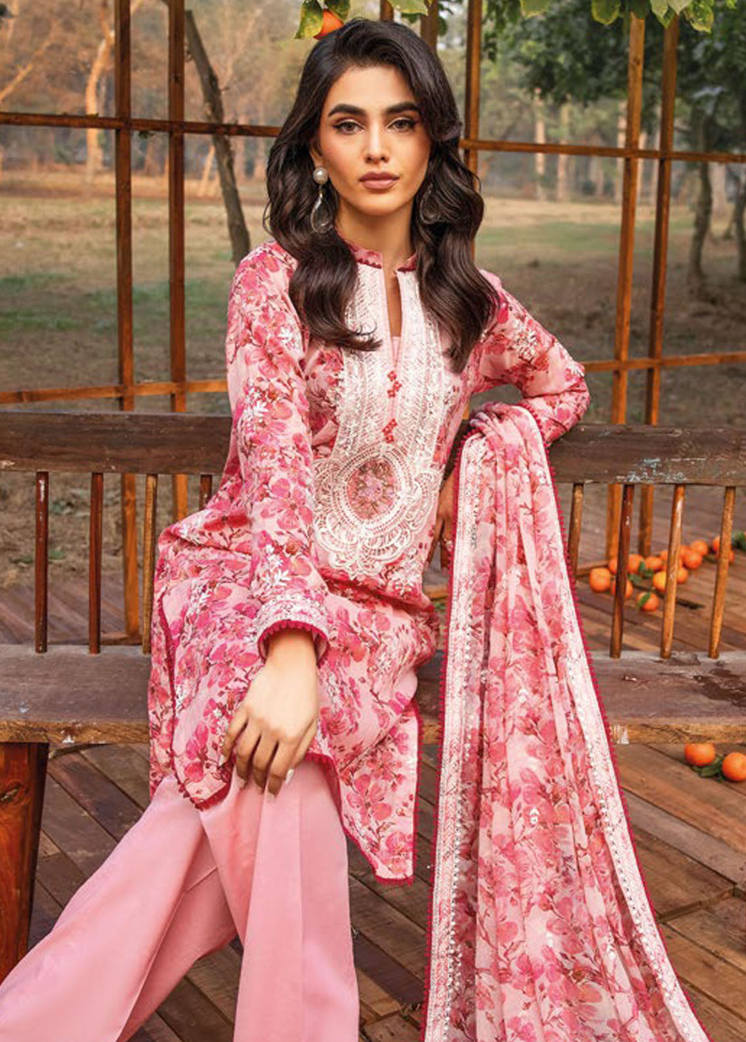 Gul Ahmed Embroidered Lawn Suits Unstitched 3 Piece GA24PS BCT 42003 - Summer Collection