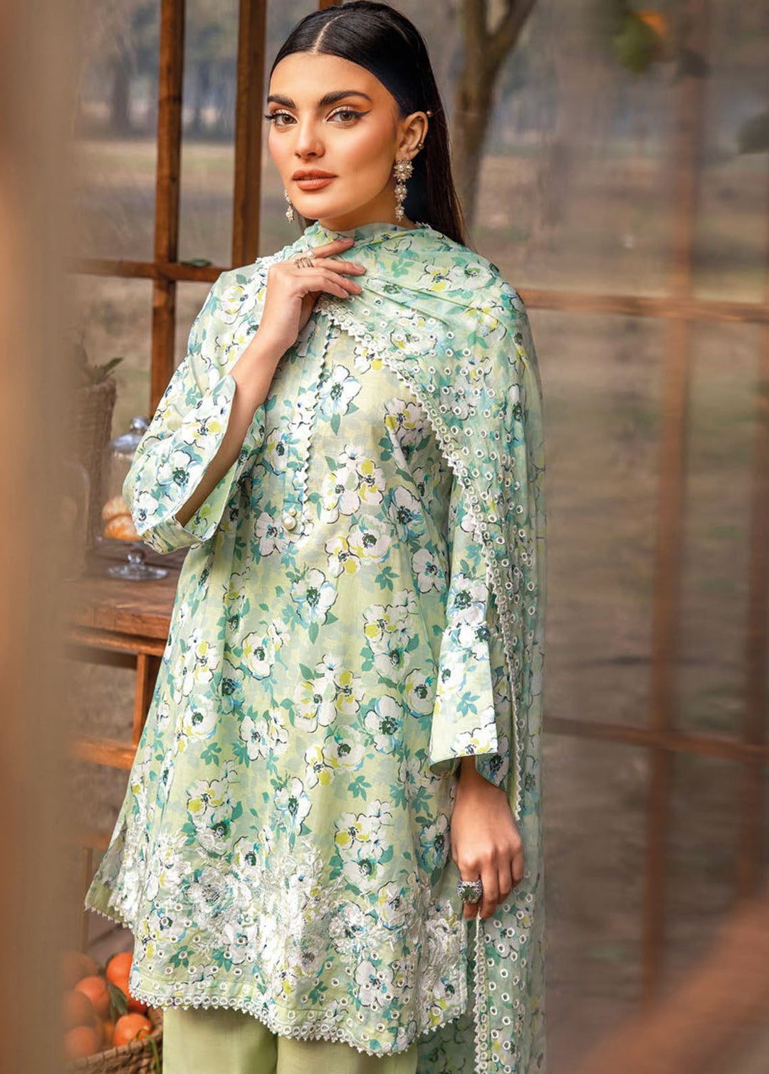 Gul Ahmed Embroidered Lawn Suits Unstitched 3 Piece GA24PS BCT 42005 - Summer Collection