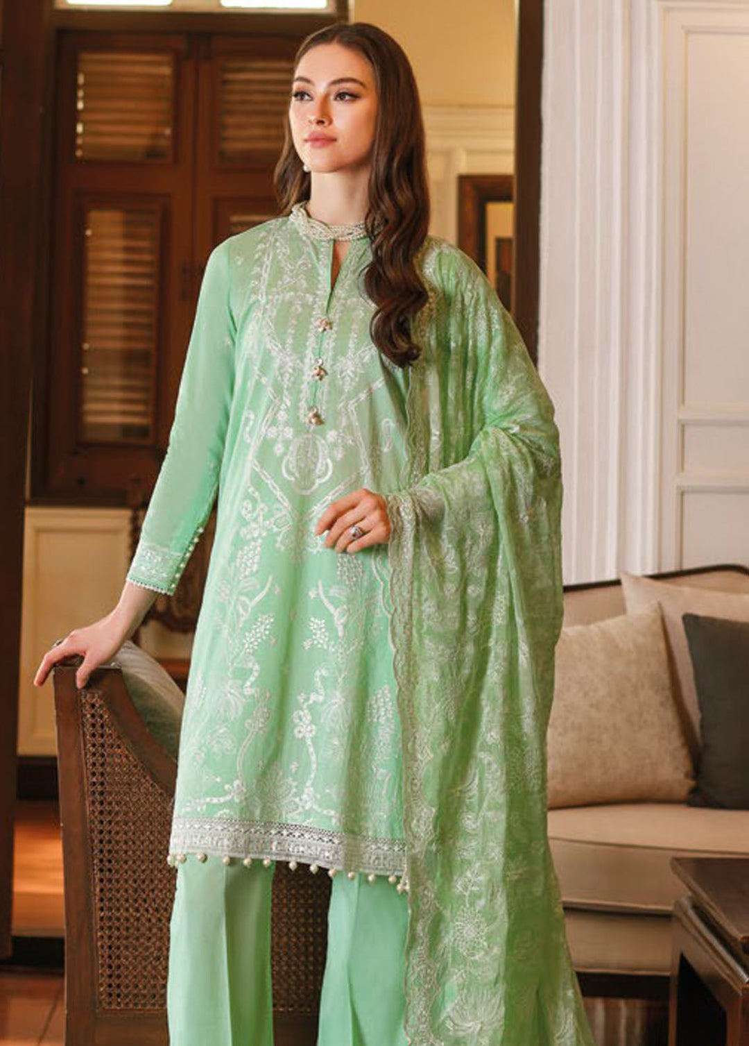 Gul Ahmed Embroidered Lawn Suits Unstitched 3 Piece GA24PS PM 42022 - Summer Collection