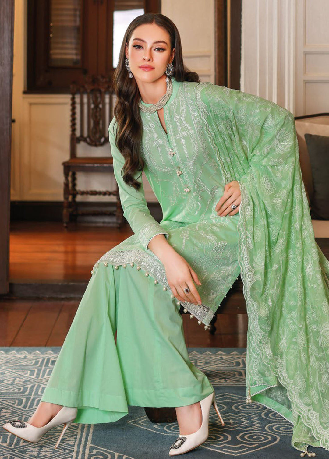 Gul Ahmed Embroidered Lawn Suits Unstitched 3 Piece GA24PS PM 42022 - Summer Collection