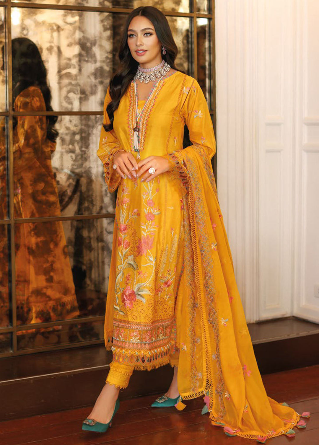 Gul Ahmed Embroidered Lawn Suits Unstitched 3 Piece GA24PS PM 42035 - Summer Collection