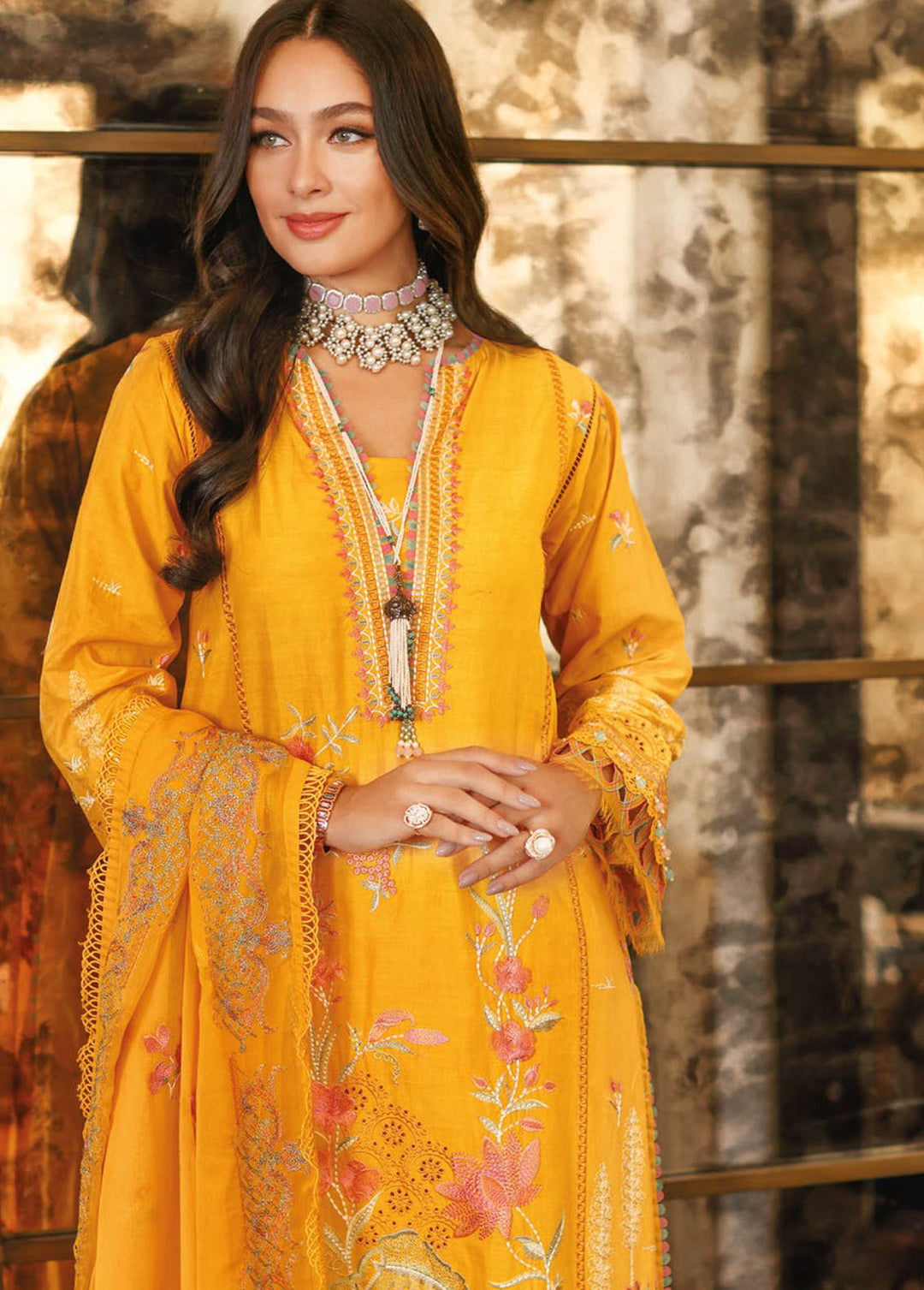 Gul Ahmed Embroidered Lawn Suits Unstitched 3 Piece GA24PS PM 42035 - Summer Collection