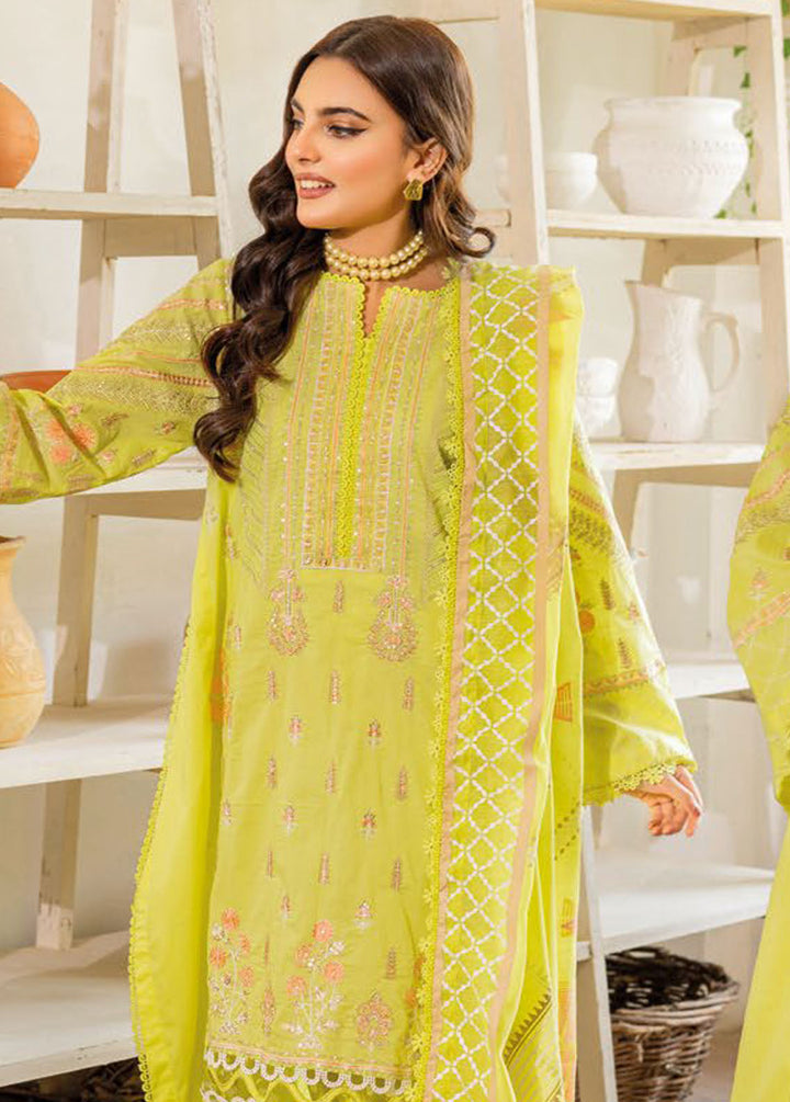 Gul Ahmed Embroidered Lawn Suits Unstitched 3 Piece GA24PS SP 32003 - Summer Collection