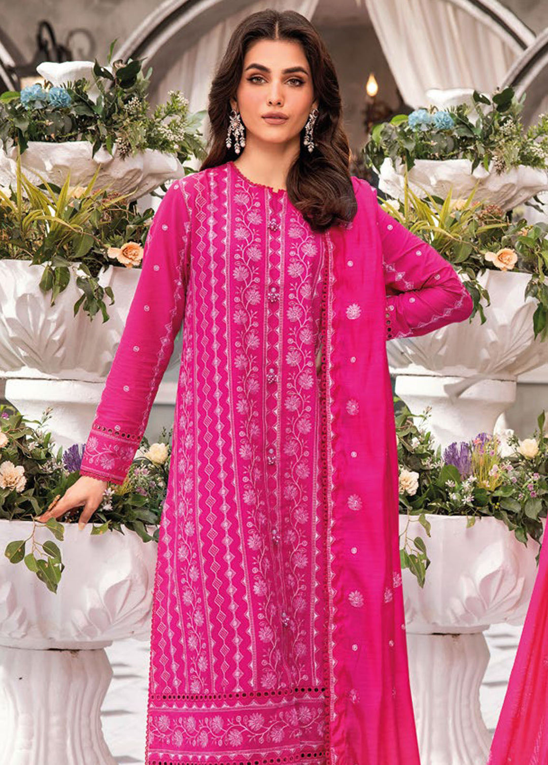 Gul Ahmed Embroidered Lawn Suits Unstitched 3 Piece GA24PS SP 42002 - Summer Collection