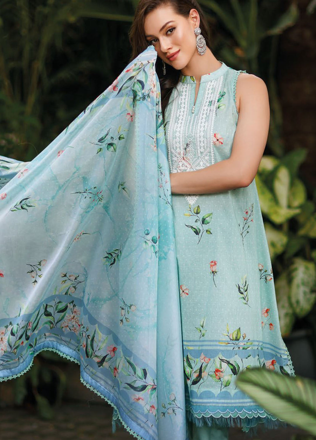 Gul Ahmed Embroidered Lawn Suits Unstitched 3 Piece GA24PS SSM 42009 - Summer Collection