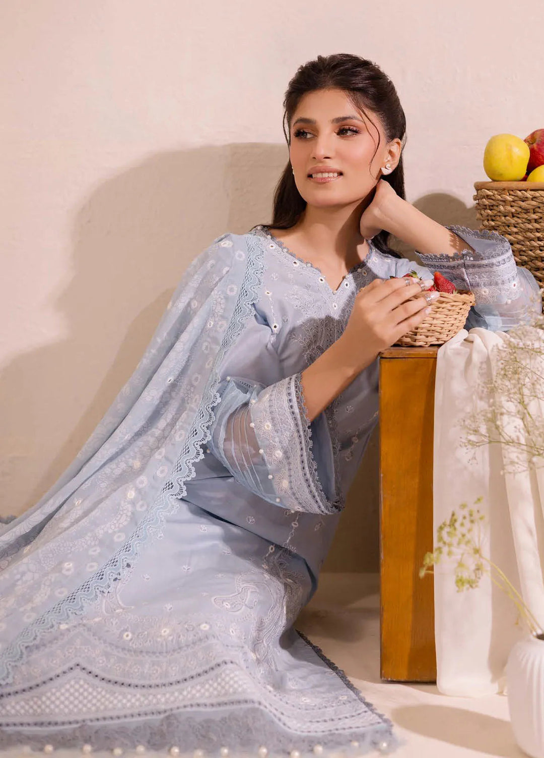 Gul Ahmed Embroidered Lawn Suits Unstitched 3 Piece GA24SU PC 42010 - Summer Collection