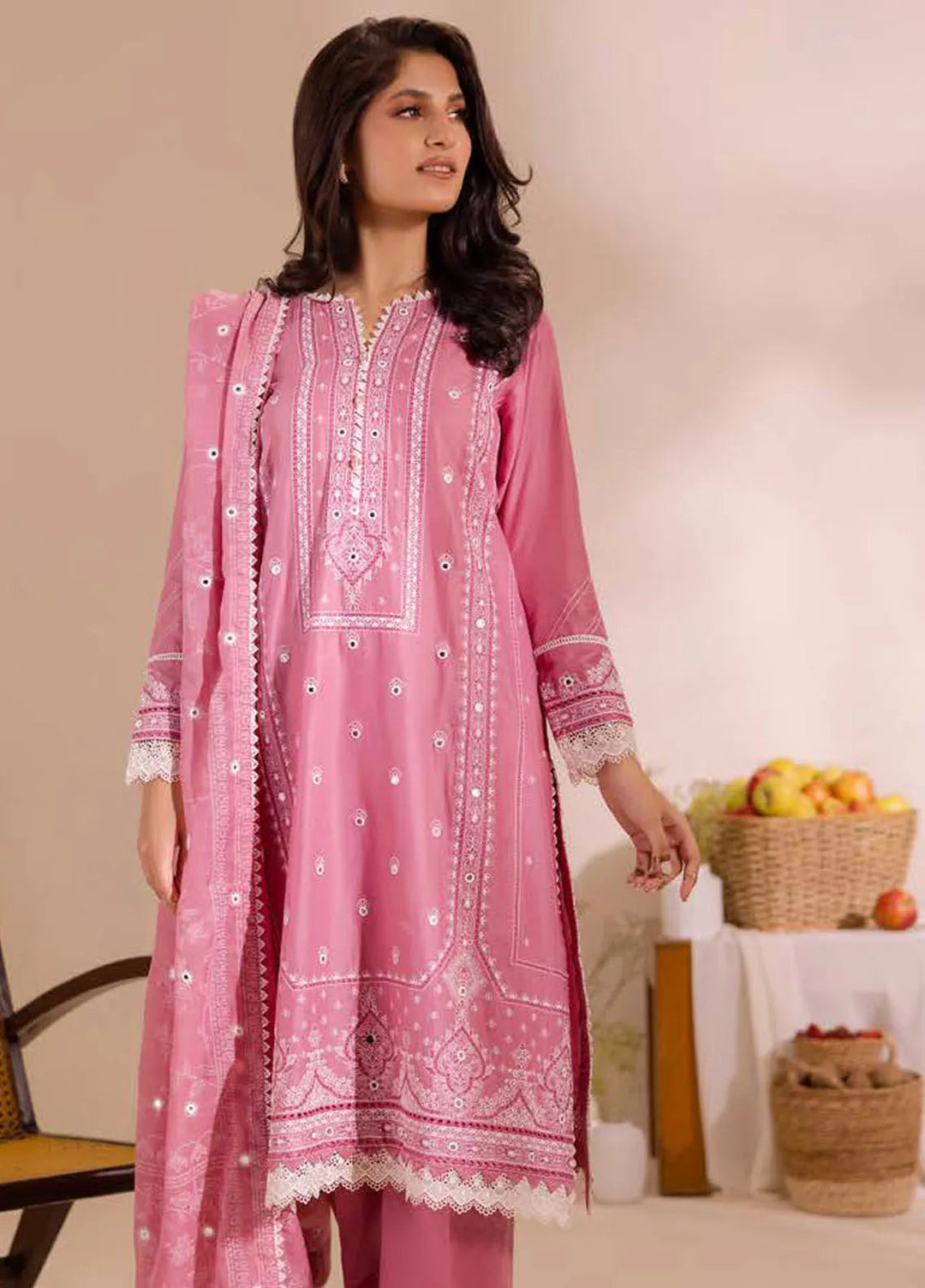 Gul Ahmed Embroidered Lawn Suits Unstitched 3 Piece GA24SU PC 42012 - Summer Collection