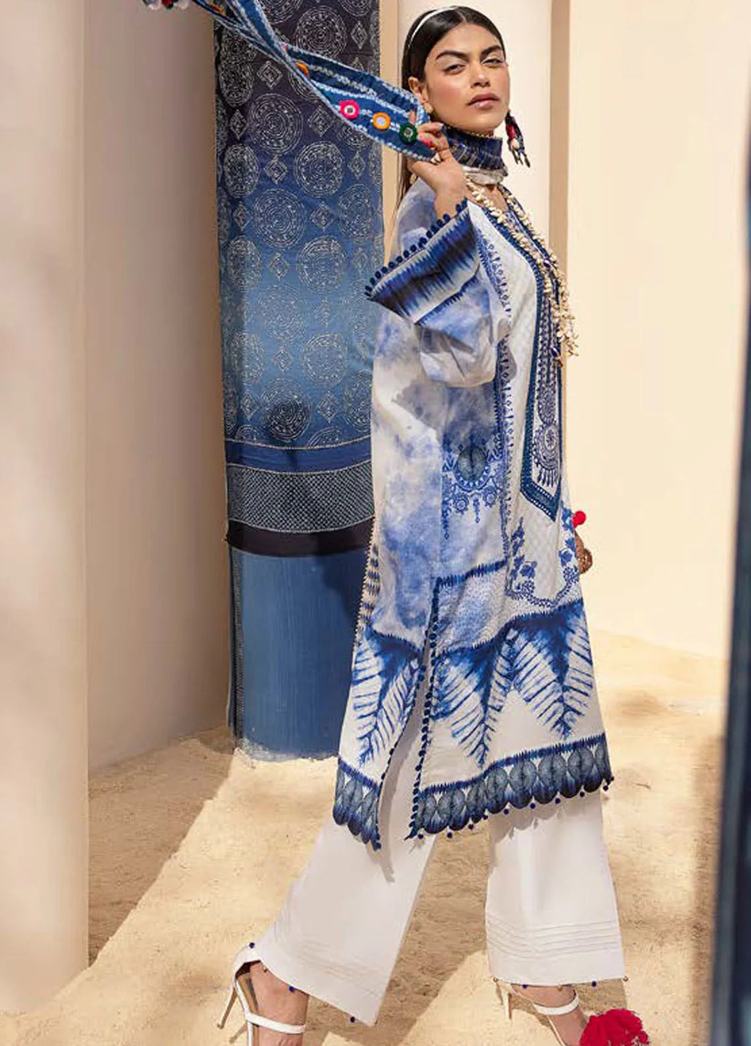 Gul Ahmed Embroidered Lawn Suits Unstitched 3 Piece GA24SU ST 42005 - Summer Collection