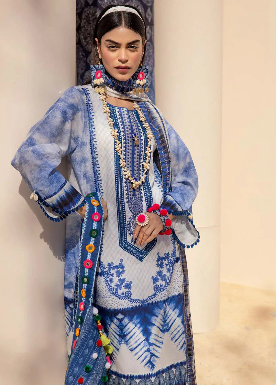 Gul Ahmed Embroidered Lawn Suits Unstitched 3 Piece GA24SU ST 42005 - Summer Collection