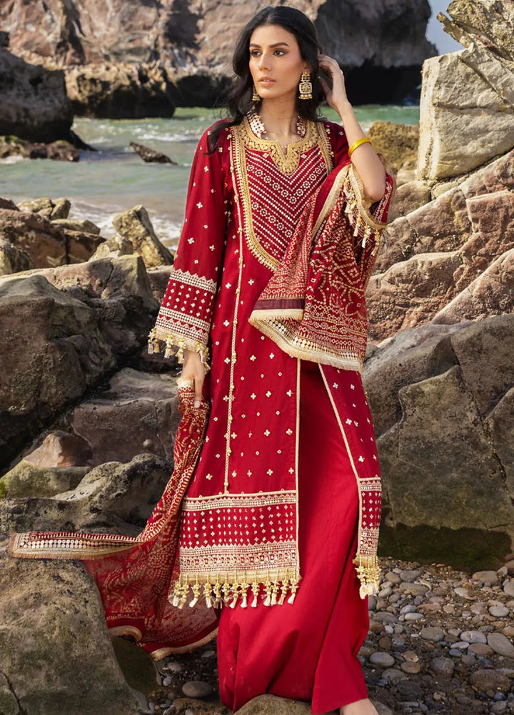 Gul Ahmed Embroidered Lawn Suits Unstitched 3 Piece GA25CH BM-52018 - Summer Collection