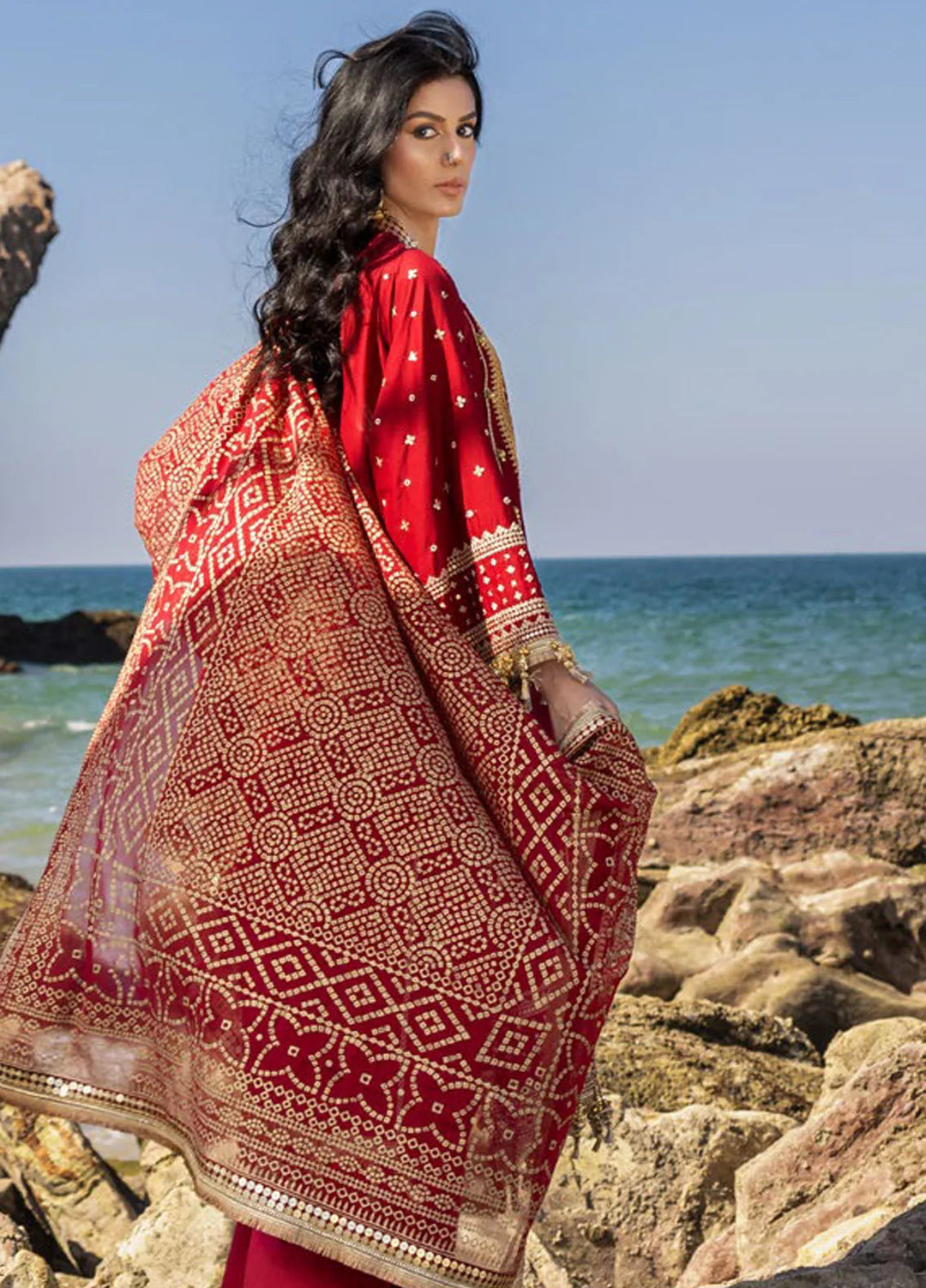Gul Ahmed Embroidered Lawn Suits Unstitched 3 Piece GA25CH BM-52018 - Summer Collection